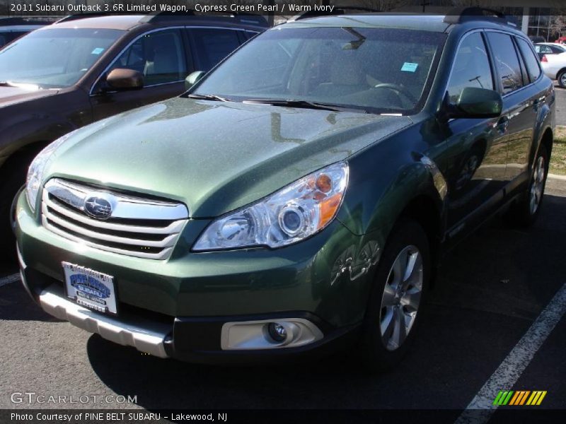 Cypress Green Pearl / Warm Ivory 2011 Subaru Outback 3.6R Limited Wagon