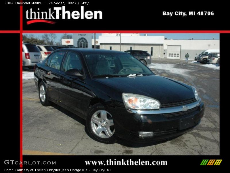 Black / Gray 2004 Chevrolet Malibu LT V6 Sedan