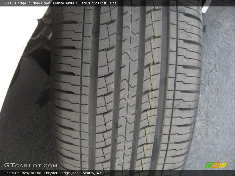 Bianco White / Black/Light Frost Beige 2011 Dodge Journey Crew