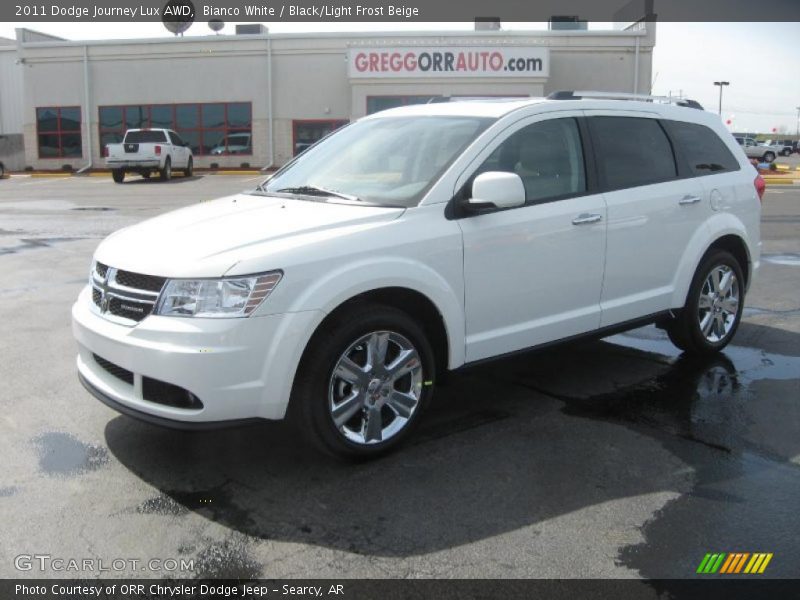 Bianco White / Black/Light Frost Beige 2011 Dodge Journey Lux AWD