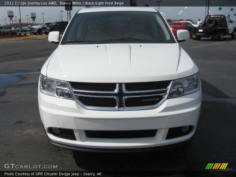 Bianco White / Black/Light Frost Beige 2011 Dodge Journey Lux AWD