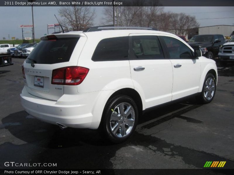 Bianco White / Black/Light Frost Beige 2011 Dodge Journey Lux AWD
