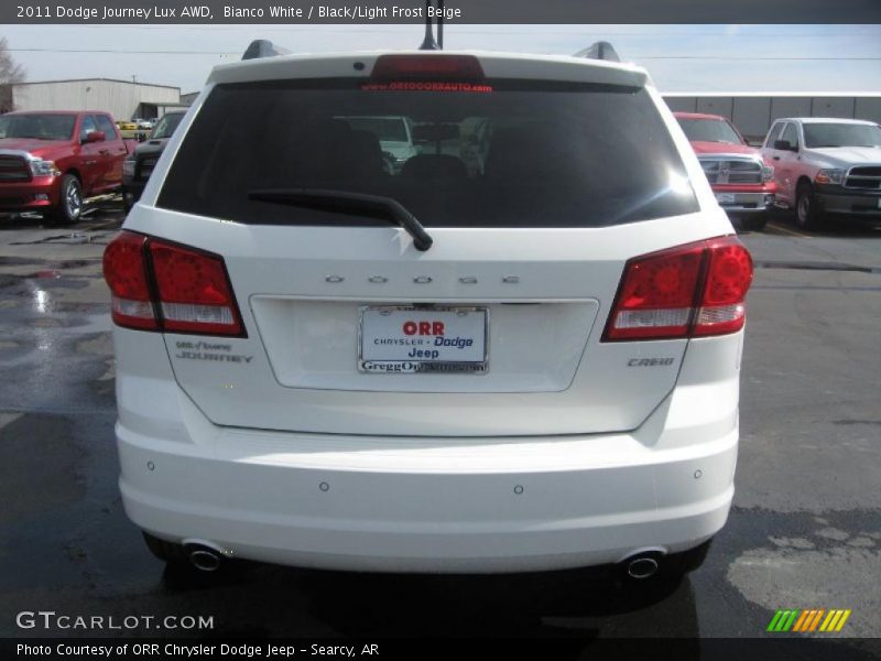 Bianco White / Black/Light Frost Beige 2011 Dodge Journey Lux AWD