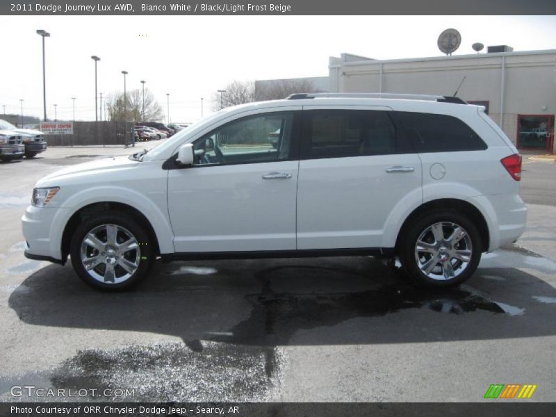 Bianco White / Black/Light Frost Beige 2011 Dodge Journey Lux AWD