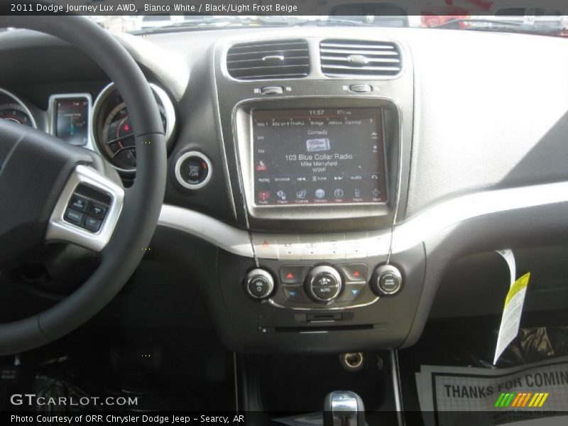 Bianco White / Black/Light Frost Beige 2011 Dodge Journey Lux AWD