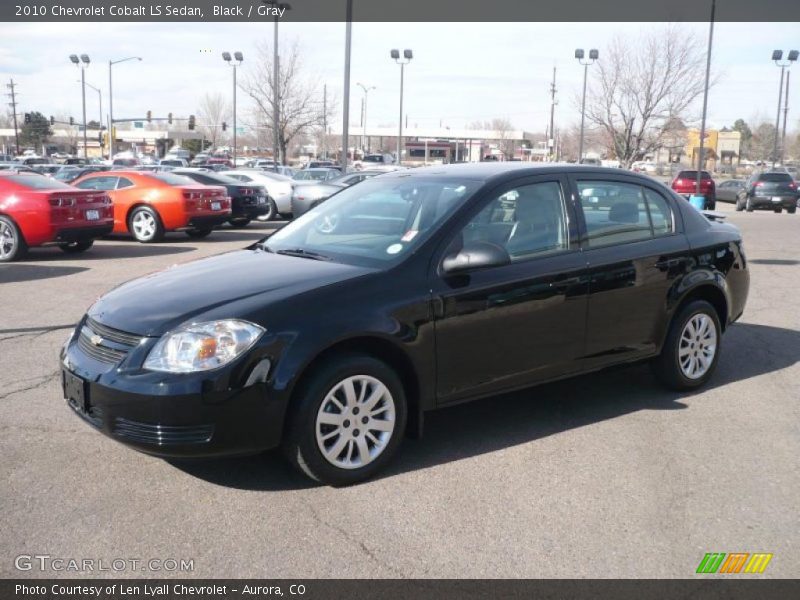 Black / Gray 2010 Chevrolet Cobalt LS Sedan