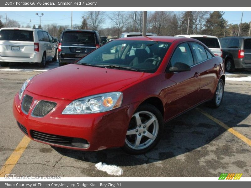 Crimson Red / Ebony 2007 Pontiac G6 V6 Sedan