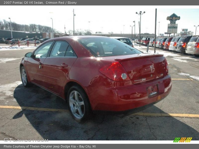 Crimson Red / Ebony 2007 Pontiac G6 V6 Sedan