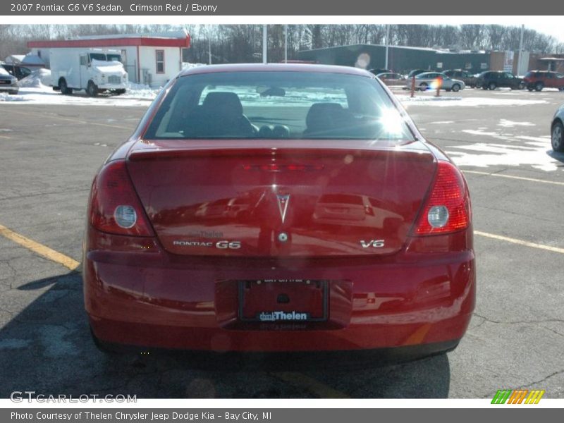 Crimson Red / Ebony 2007 Pontiac G6 V6 Sedan