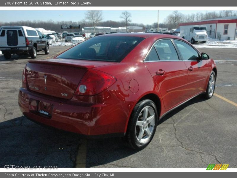 Crimson Red / Ebony 2007 Pontiac G6 V6 Sedan