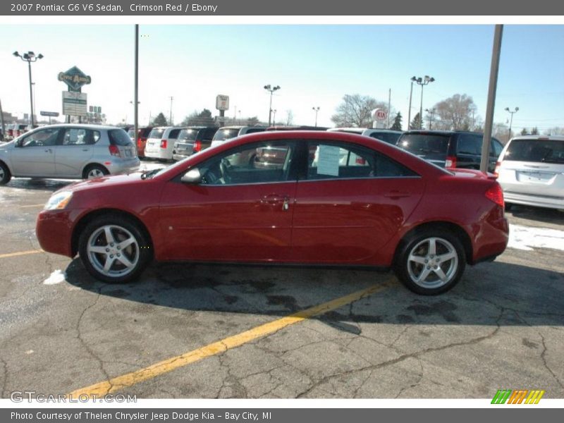 Crimson Red / Ebony 2007 Pontiac G6 V6 Sedan