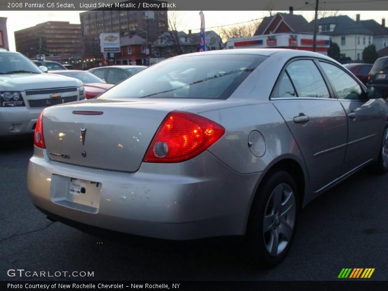 Liquid Silver Metallic / Ebony Black 2008 Pontiac G6 Sedan