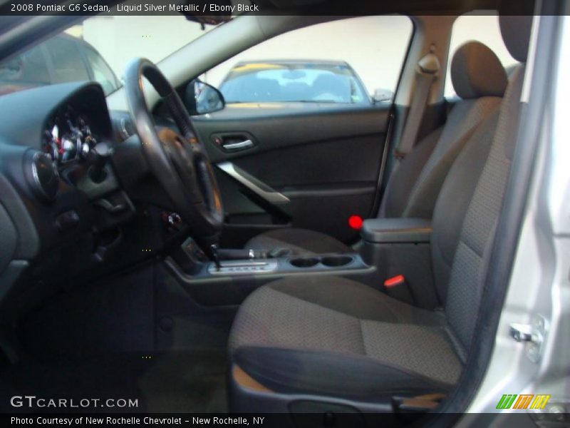 Liquid Silver Metallic / Ebony Black 2008 Pontiac G6 Sedan
