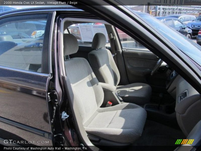 Vintage Plum / Beige 2000 Honda Civic LX Sedan