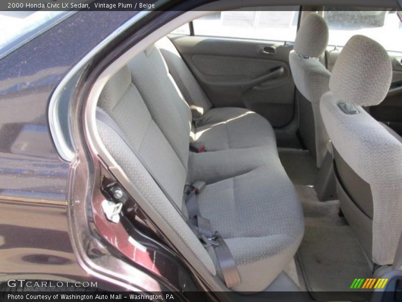 Vintage Plum / Beige 2000 Honda Civic LX Sedan
