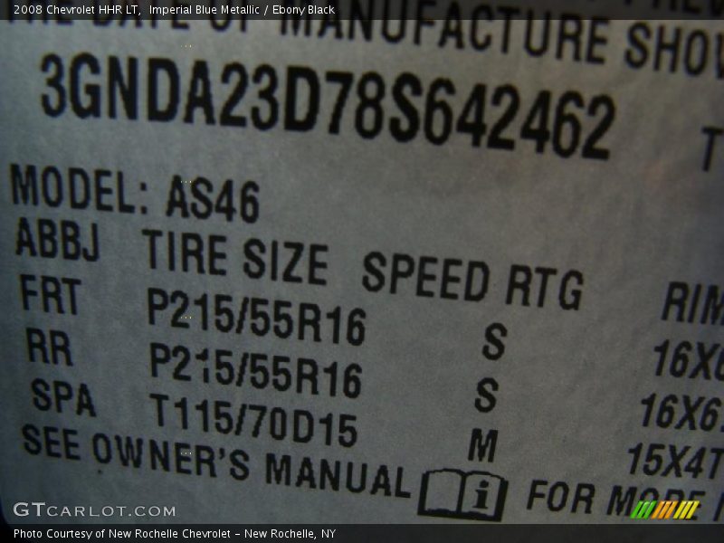 Imperial Blue Metallic / Ebony Black 2008 Chevrolet HHR LT