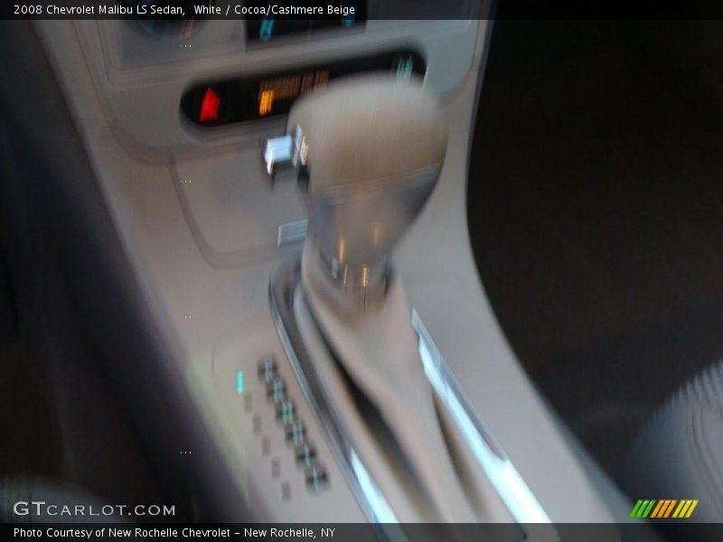 White / Cocoa/Cashmere Beige 2008 Chevrolet Malibu LS Sedan
