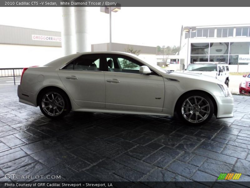 White Diamond Tricoat / Ebony 2010 Cadillac CTS -V Sedan