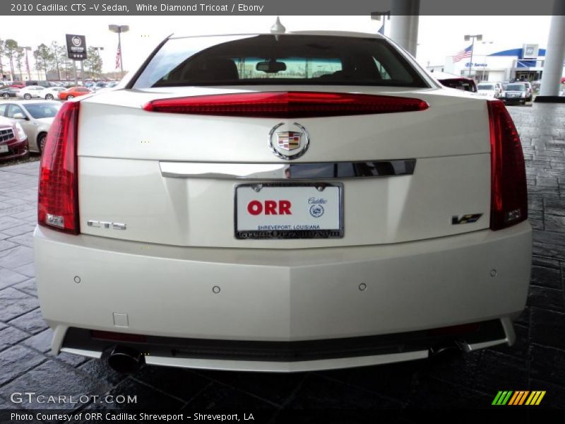 White Diamond Tricoat / Ebony 2010 Cadillac CTS -V Sedan