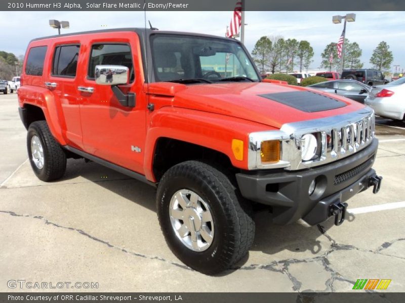 Solar Flare Metallic / Ebony/Pewter 2010 Hummer H3 Alpha