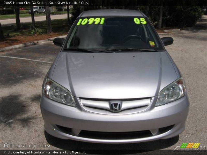 Satin Silver Metallic / Gray 2005 Honda Civic DX Sedan