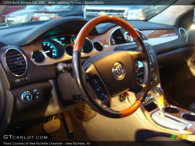 White Diamond Tri Coat / Ebony/Ebony 2008 Buick Enclave CXL AWD