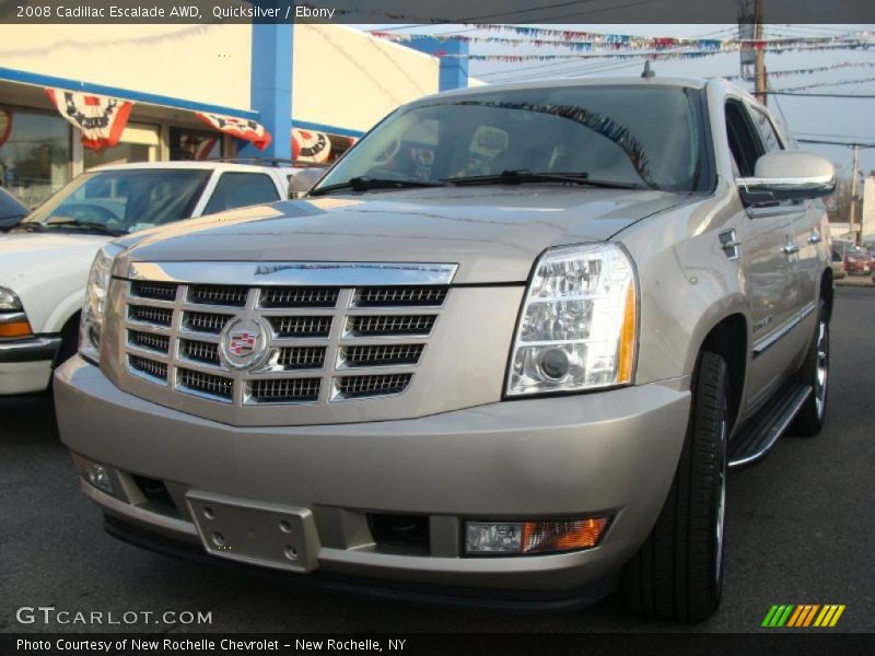 Quicksilver / Ebony 2008 Cadillac Escalade AWD