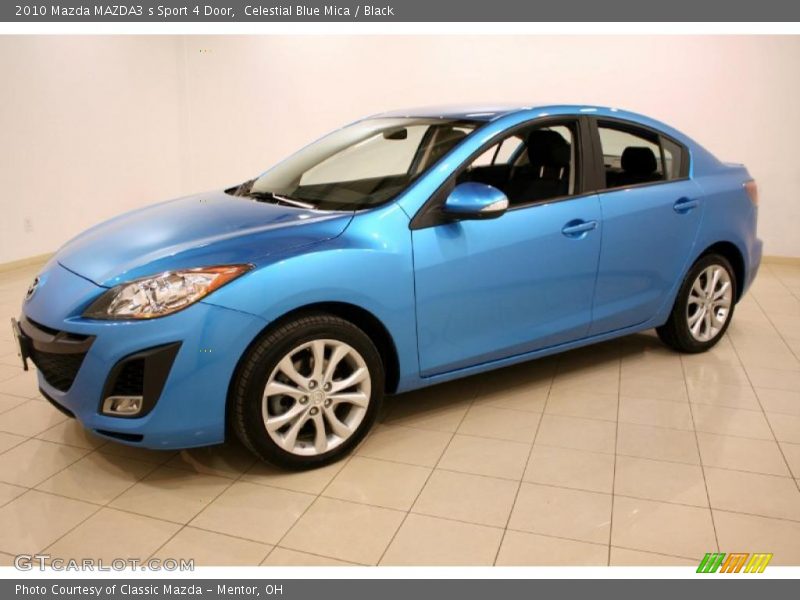 Celestial Blue Mica / Black 2010 Mazda MAZDA3 s Sport 4 Door