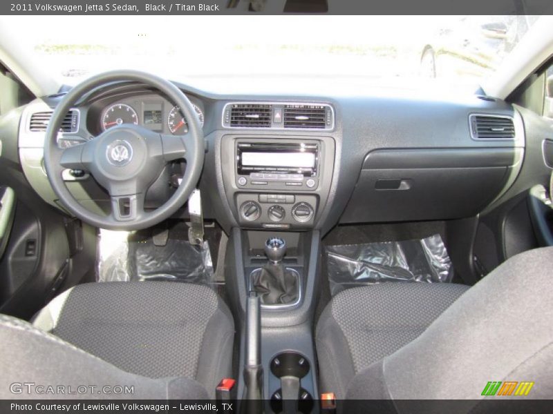 Black / Titan Black 2011 Volkswagen Jetta S Sedan