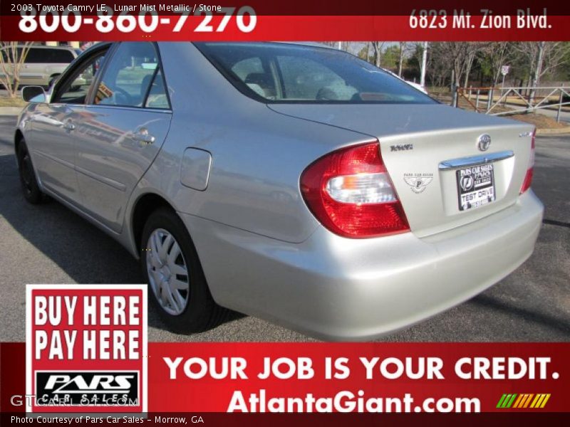 Lunar Mist Metallic / Stone 2003 Toyota Camry LE