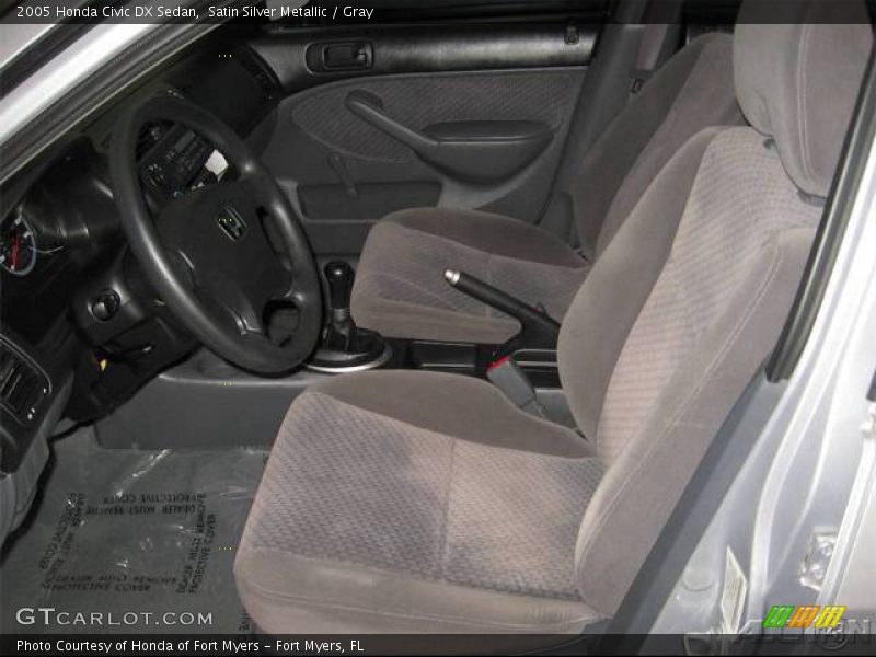 Satin Silver Metallic / Gray 2005 Honda Civic DX Sedan