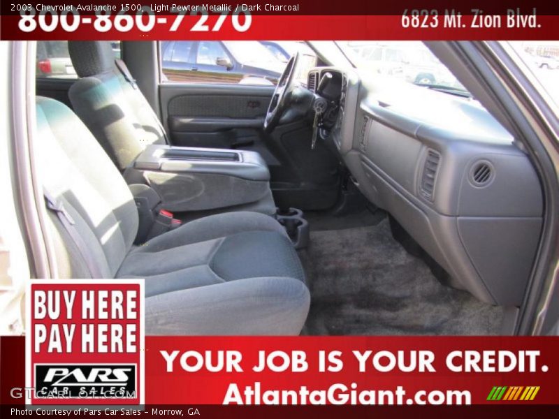 Light Pewter Metallic / Dark Charcoal 2003 Chevrolet Avalanche 1500