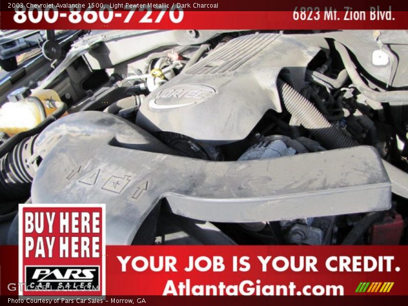 Light Pewter Metallic / Dark Charcoal 2003 Chevrolet Avalanche 1500