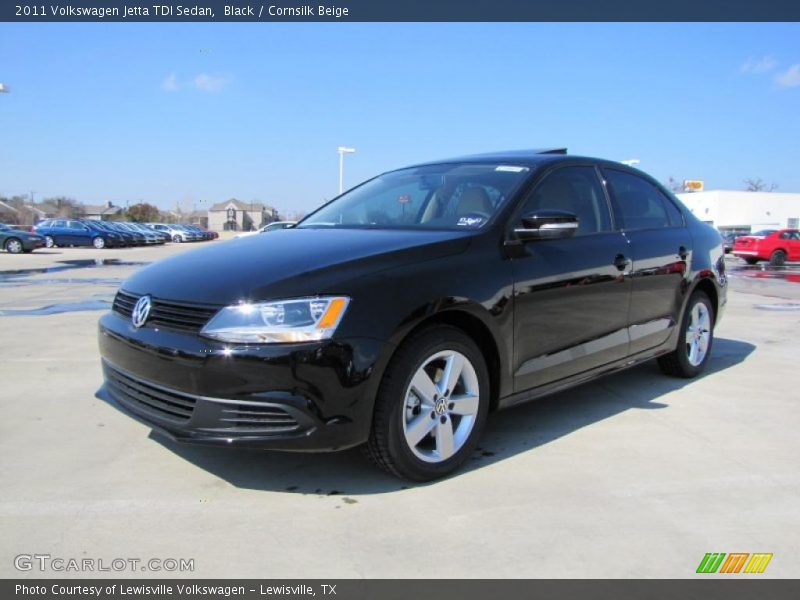 Black / Cornsilk Beige 2011 Volkswagen Jetta TDI Sedan