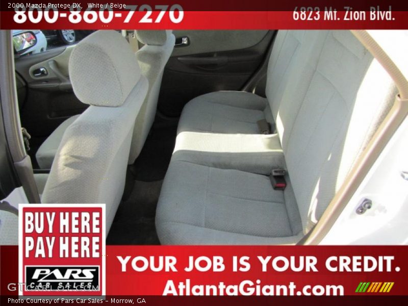 White / Beige 2000 Mazda Protege DX