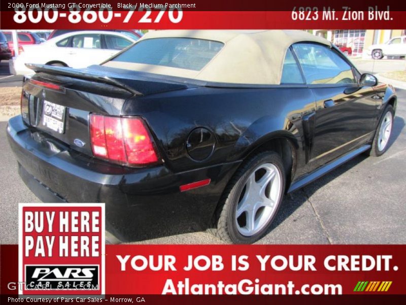 Black / Medium Parchment 2000 Ford Mustang GT Convertible