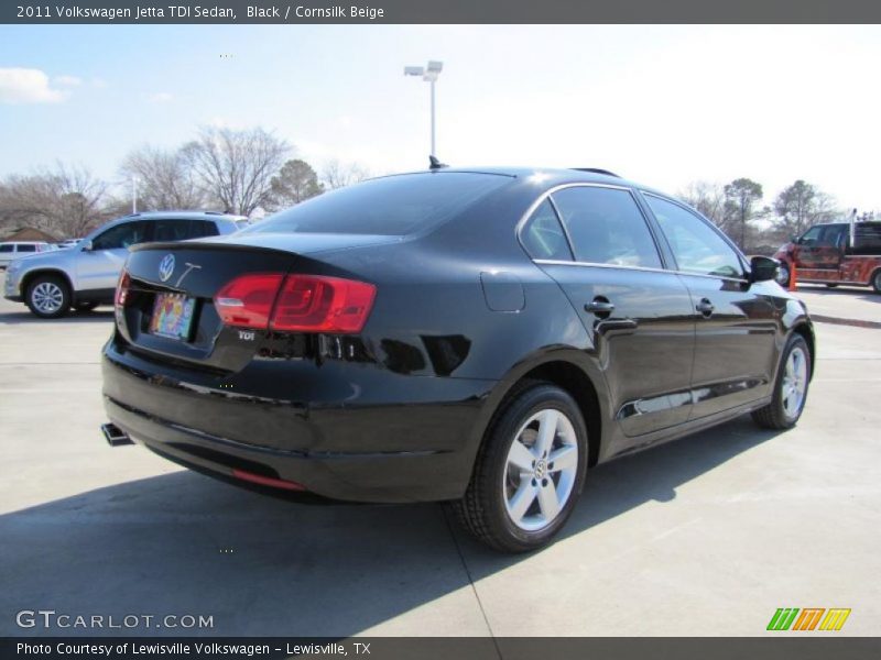 Black / Cornsilk Beige 2011 Volkswagen Jetta TDI Sedan