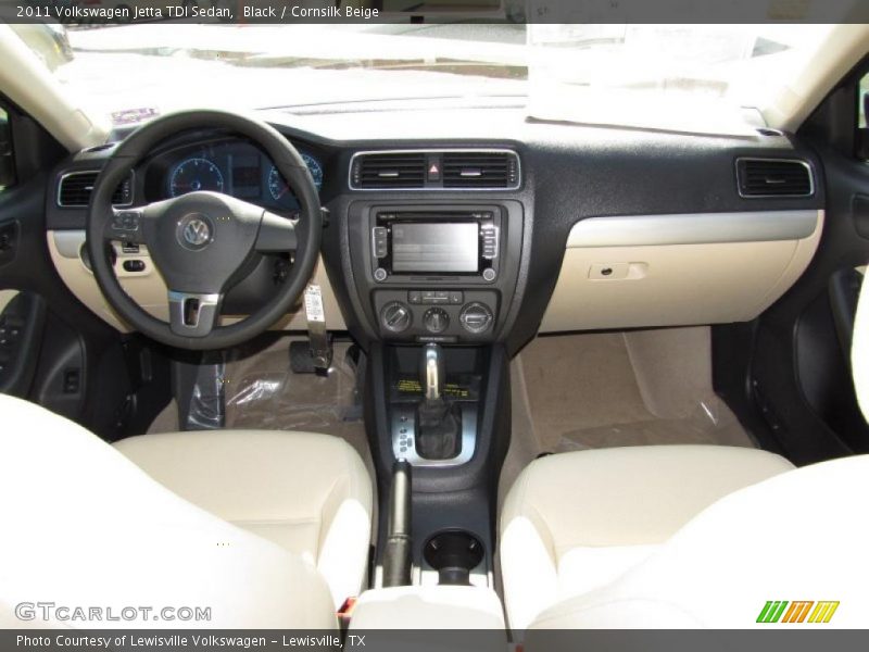 Black / Cornsilk Beige 2011 Volkswagen Jetta TDI Sedan