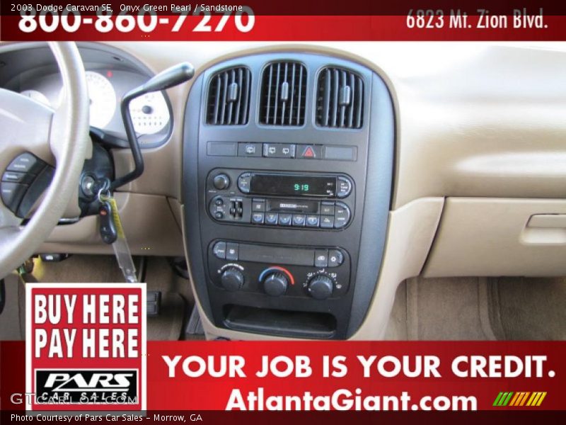 Onyx Green Pearl / Sandstone 2003 Dodge Caravan SE