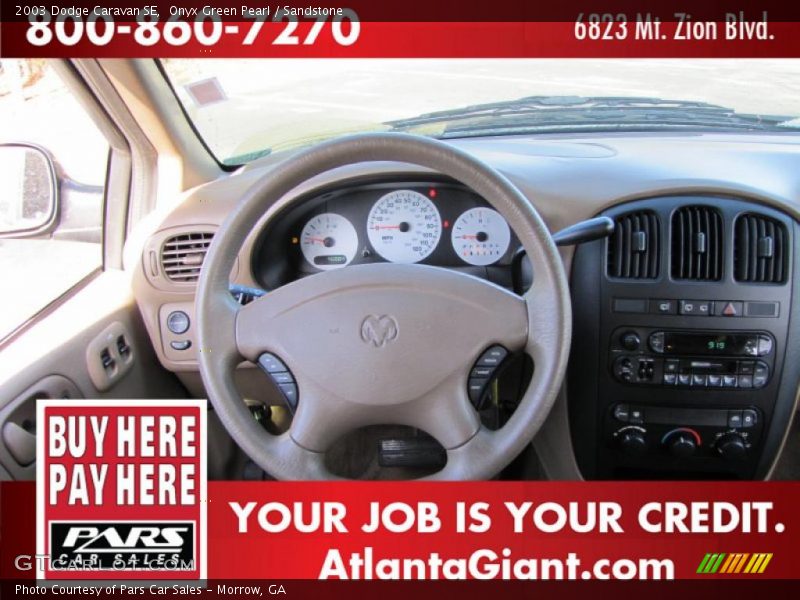 Onyx Green Pearl / Sandstone 2003 Dodge Caravan SE