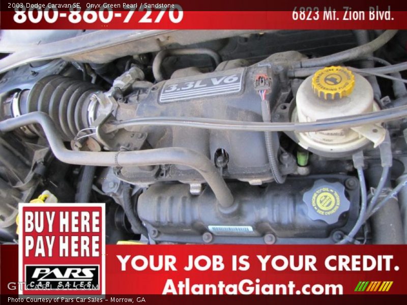 Onyx Green Pearl / Sandstone 2003 Dodge Caravan SE