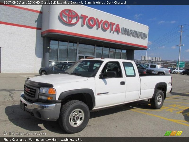Summit White / Dark Charcoal 2007 GMC Sierra 2500HD Classic SLE Extended Cab 4x4