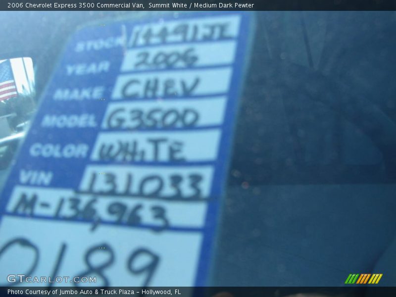 Summit White / Medium Dark Pewter 2006 Chevrolet Express 3500 Commercial Van