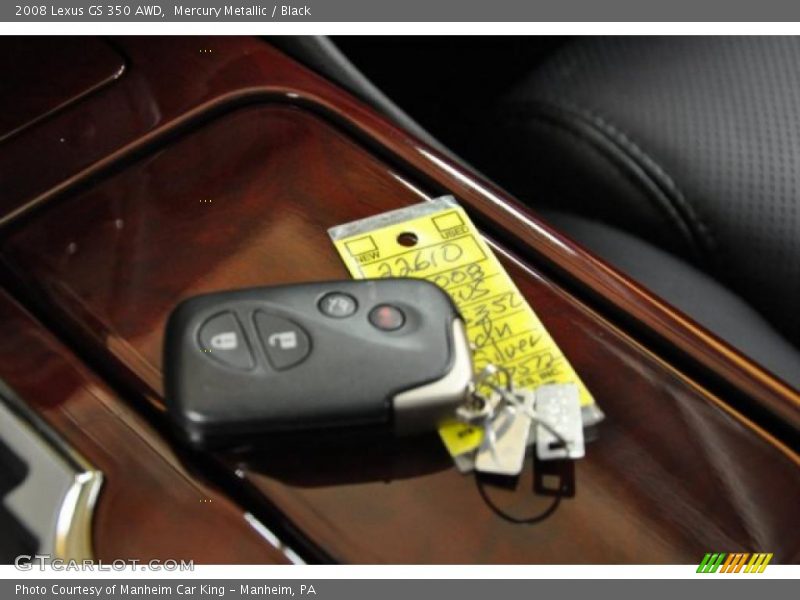 Mercury Metallic / Black 2008 Lexus GS 350 AWD