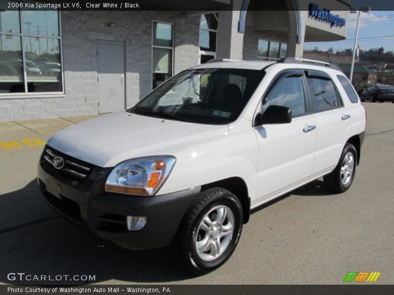 Clear White / Black 2006 Kia Sportage LX V6