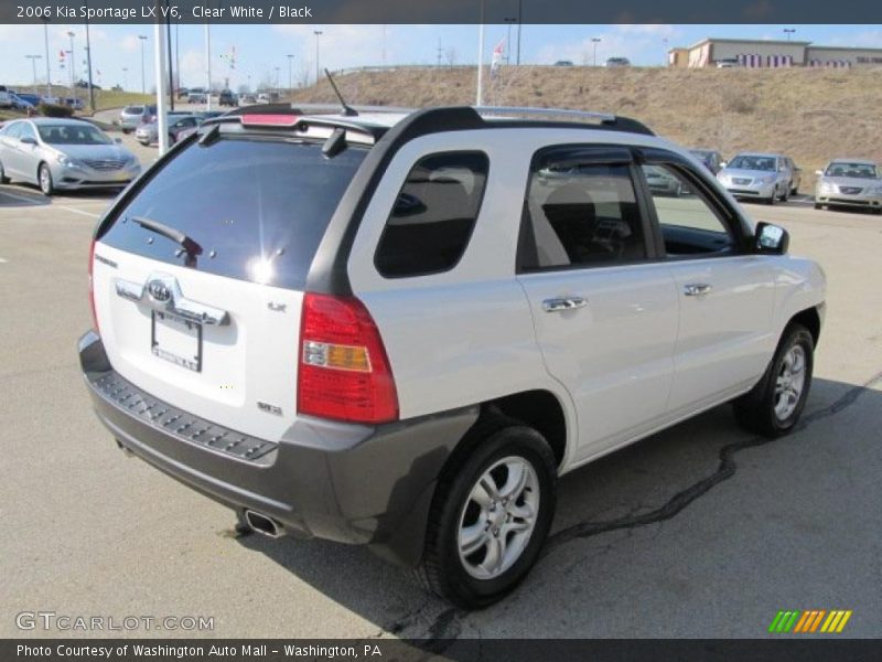 Clear White / Black 2006 Kia Sportage LX V6