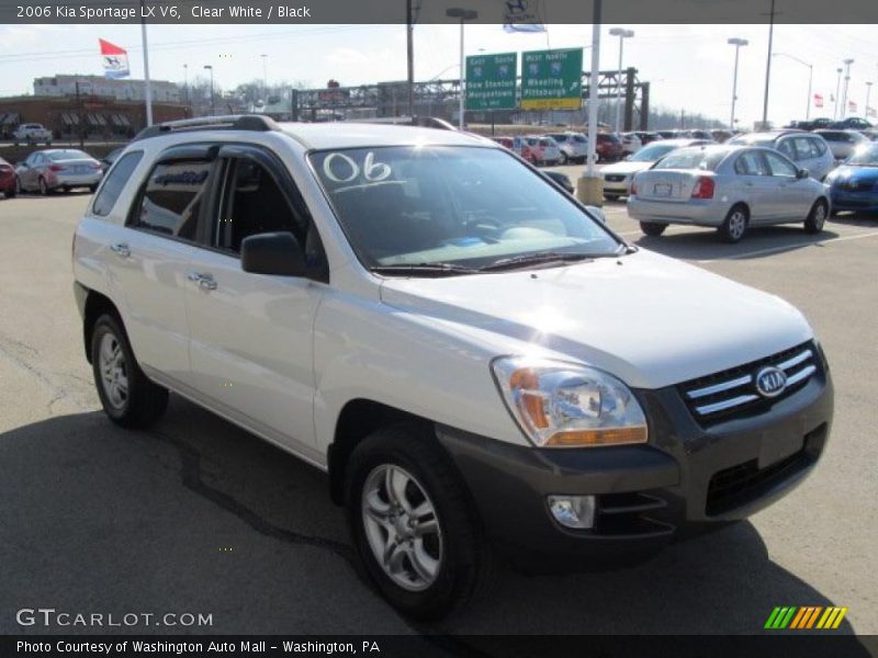 Clear White / Black 2006 Kia Sportage LX V6