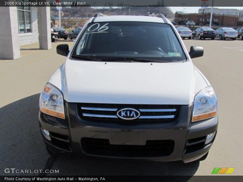 Clear White / Black 2006 Kia Sportage LX V6
