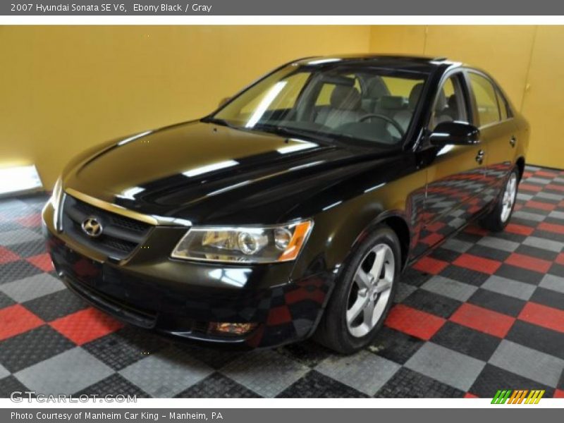 Ebony Black / Gray 2007 Hyundai Sonata SE V6