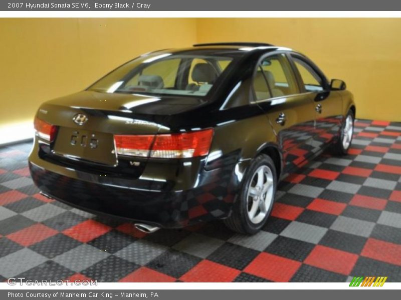 Ebony Black / Gray 2007 Hyundai Sonata SE V6